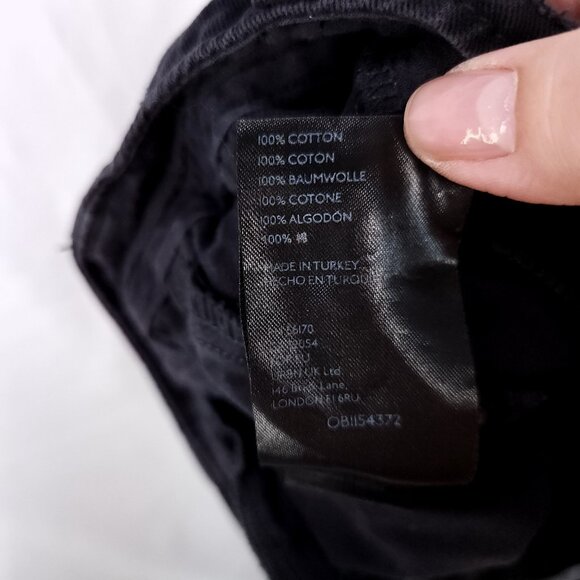 Free People Chino Pants Womens 26 Button Fly Cuff Hem Distress Black Trousers - Picture 12 of 16